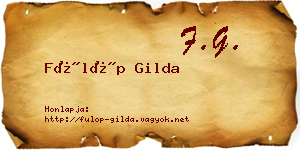 Fülöp Gilda névjegykártya